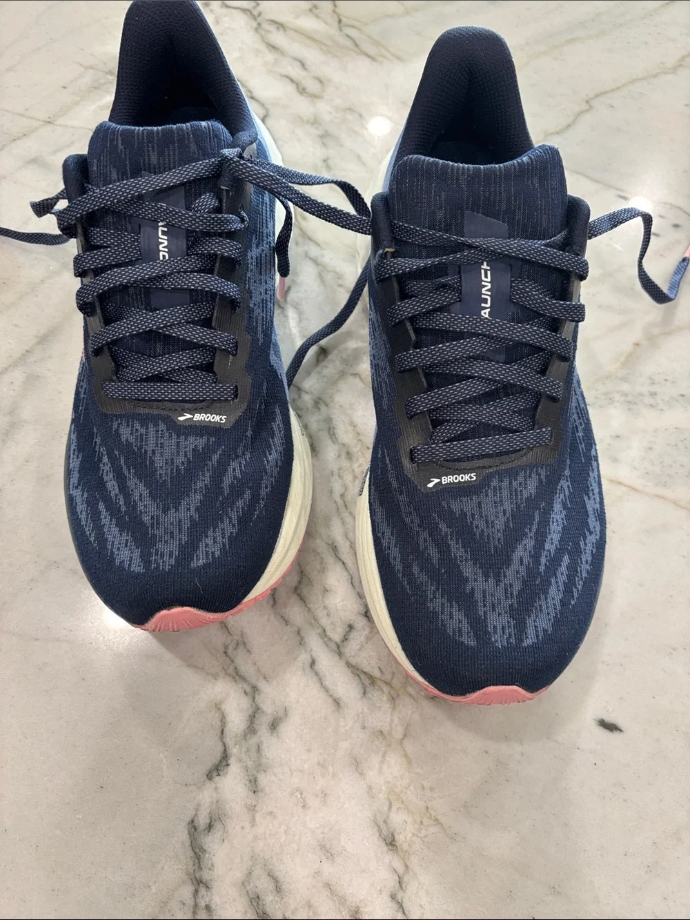 Brooks Navy Running Shoes with Light Blue and Pink Details - Picture 4 of 7